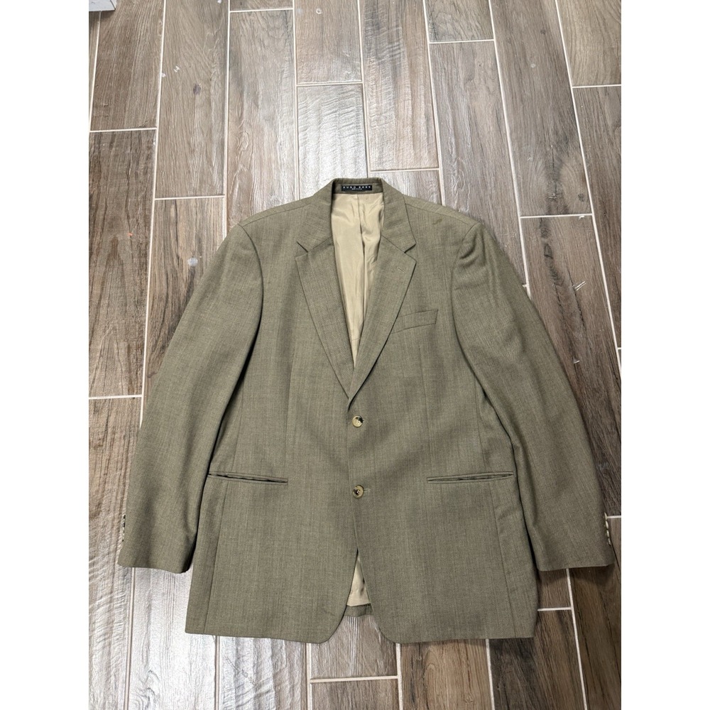Hugo Boss 44R USA Black 100% Schurwolle Virgin Wool 2 Button Front Blazer Jacket